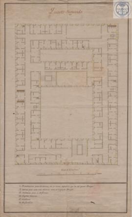 Planos de un cuartel quartel para Guardias Marinas en Cartagena. Cuarto Segundo.